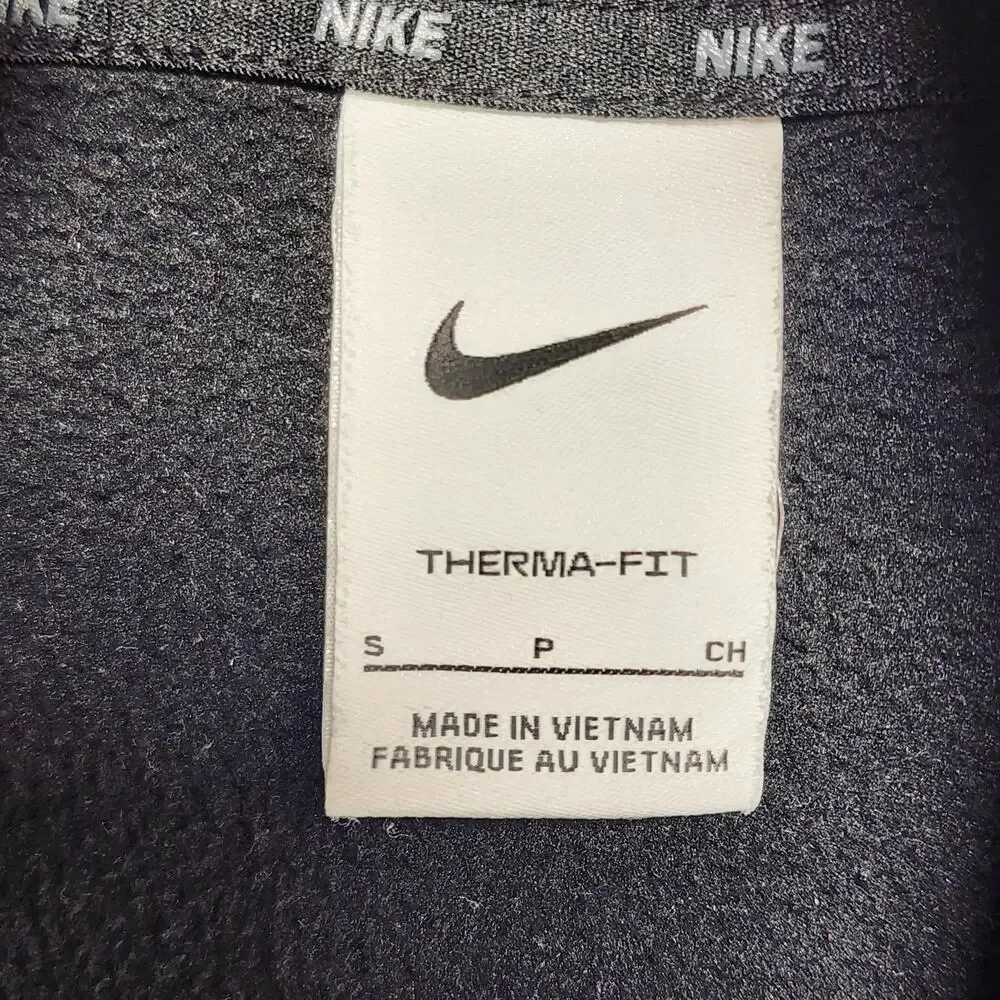 Nike Therma-FIT Hoodie Black Gray Logo Pullover Athletic Men's S‎